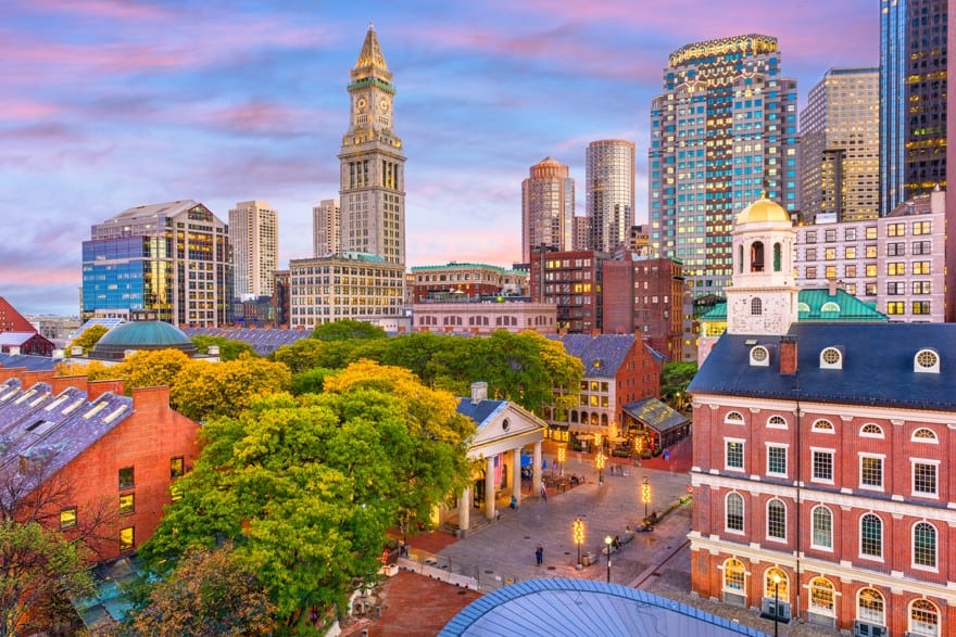 USA and Canada: major cities and the Atlantic coast